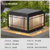 Lámpara de Cabeza Solar Impermeable para Exteriores Lámpara de Pilar de Jardín Casa Simple Moderna Lámpara de Pilar de Puerta Lámpara de Pilar de Puerta Exterior