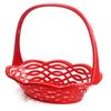 Cesta de Armazenamento de Frutas Estrutura Plástica Imitação de Rattan Cesta de Mão Cesta de Presente Acompanhante Atacado Cesta de Presente Loja de Frutas Cesta de Flores