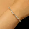 Conjunto de Duas Peças de Colar Gargantilha e Pulseira Zircônia Pérola Luxo Leve, Conjunto de Corrente para Clavícula Estilo Francês para o Dia a Dia, Acessórios para Noiva