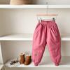 2024 Nuevo Pantalón de Grafeno Negro Dorado para Niños Medianos y Grandes Pantalón Casual Cortavientos para Niños y Niñas Ropa Exterior Gruesa