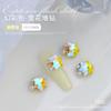 Popular online popular arte de unhas Cor Mágica Pilha de Cristal Acabamento Diamantado super brilhante coração torto retangular incrustado Pérola decorações de unhas