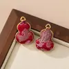 Pingente de Joia em Brocado Estilo Chinês, Bordado Dupla Face, Pingente de Cabacinha em Brocado Estilo Chinês Novo para DIY Feito à Mão, Acessório de Bolsa