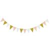 Banderines Triangulares Dorados, Banderines de Cadena, Banderines Triangulares de Tirar, Banderines de Colores, Guirnaldas, Decoraciones para Fiestas de Cumpleaños Festivas, Adornos de Papel para Colgar