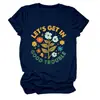 Vamos entrar em boa Amazon eBay estação independente camiseta casual de bom temperamento com gola redonda e manga curta feminina comércio exterior
