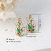 Pendientes Populares Navideños de Flores Secas Transfronterizos Pendientes de Flor Eterna de Resina Flores Reales Árbol de Navidad Joyería Creativa Regalos