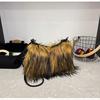 Bolso de Peluche Estilo Coreano para Mujer, Nuevo Modelo 2026, Gran Capacidad, Bolso de Hombro Cruzado Peludo de Moda