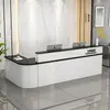 Balcão de Recepção Clássico, Balcão de Bar Elegante e Luxuoso, Farmácia, Balcão de Loja para Mãe e Bebê, Armário de Canto Laqueado, Mesa de Armazenamento Moderna, Empresa