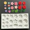 Flores de Rosa, Folhas de Girassol, Molde de Silicone de Girassóis, Decoração de Bolo e Chocolate, Molde para Fondant de Confeitaria