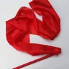 Accesorios para Danza de la Cinta Roja Yangge, Tela de Seda Roja, Cintas de Colores, Cintas de Seda para Cintura, Pañuelos Cuadrados, Palos con Serpentinas Infantiles, Suministros para Danza