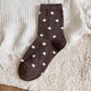Calcetines de Lunares para Mujer, Calcetines de Media Pantorrilla para Otoño, Algodón Puro, Antibacterianos, Estilo Trendy Ins, Estilo Japonés, Calcetines Versátiles para Mujer para Primavera y Otoño, Calcetines Holgados, Calcetines de Algodón