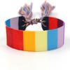 Pulsera de Cincha en Blanco Estilo Étnico Opcional 326 Colores al por Mayor Se Puede Bordar Borla Tejida DIY Correa de Muñeca