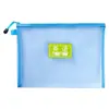 Bolsa de Caneta Transparente de Malha de Nylon para Estudante Bolsa para Matéria com Zíper Bolsa para Papel de Teste Bolsa de Armazenamento Bolsa de Escritório Bolsa para Documentos