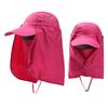 Sombrero de Pesca con Protección Solar para Hombre, Sombrero de Sol de Verano con Protección UV para Exteriores, Cubre-Cara, Plegable, Sombrero de Ciclismo de Secado Rápido