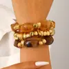 Pulsera de Moda Transfronteriza Europea y Americana para Mujer Nueva Retro Irregular Cadena de Cuentas CCB Colgante de Corazón Joyería Regalo de Vacaciones