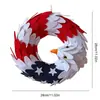 Guirlanda Americana de Dia da Independência Transfronteiriça, Guirlanda Patriótica, Decoração de Feriado Nacional, Montagem de Cena, Enfeites para Pendurar na Porta da Frente, Adereços