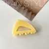 Alian horquilla elegante de acetato estilo francés tamaño pequeño clip triangular hueco parte trasera de la cabeza clip de tiburón ins coreano accesorios para el cabello