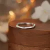 Anillo de Plata Pura S999 con Nudo de Bambú y Circonita, Estilo Chino Personalizado, Suave y Moderno, Lujo Ligero, Joyería de Mano Versátil, Venta al por Mayor