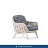 Villa Jardín Sofá Silla Combinación Elegante Teca Muebles de Patio Balcón Ocio Silla de Ratán Impermeable Protector Solar Sofá Silla
