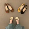 Zapatos Planos de Boca Baja para Ropa Exterior de Mujer 2024 Nuevo Estilo Coreano Versátiles Casuales sin Cordones Ropa de Trabajo Zapatos Planos de Noche
