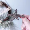 Novo Grampo de Cabelo Estrela do Mar Liga Completa de Diamantes Estilo Coreano Dongdaemun Simples Grampo de Cabelo para a Parte de Trás da Cabeça Grampo de Cabelo para Franja