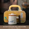 Taza de Té Horno Ru Taza de Oficina Taza Personal de Cerámica de Alta Gama con Tapa y Filtro para Separación de Té y Agua
