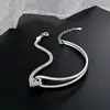 Pulsera Asimétrica Trenzada de Doble Capa Dz para Mujer, Estilo Coreano Simple Hueca Joyería de Mano, Moda Elegante de Lujo Ligero Accesorios de Alta Gama