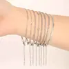 Pulsera de Acero Inoxidable para Mujer Venta Caliente Transfronteriza No se Desvanece Versátil Pulsera Lisa Joyería Borla para Viajes Diarios Pulsera de Acero de Titanio Venta al por Mayor