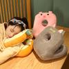 Almohada de siesta de seda de hielo personalizada para oficina Almohada para la hora del almuerzo para estudiantes de primaria Almohada para recostarse Almohada para niños Almohada para dormir