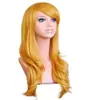 Cos animación de rol largo cosplay color pelucas europeas y americanas comercio exterior explosiones doradas venta directa de fábrica en stock 70 cm