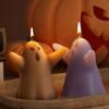 Molde de silicona para velas de aromaterapia, diseño de amapola, Halloween, con forma de calavera fantasma, 3D, estéreo, abrasivo, yeso, bricolaje