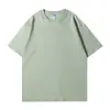 Al por mayor Camiseta de Algodón Puro 260g Hombro Caído Cuello Redondo Manga Corta Verano Estilo Nuevo Unisex Casual Holgada Color Sólido para Hombre