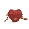 Mini Bolsa Coração Bordado para Meninas, Bolsa de Batom de Ombro Único, Estilo Coreano, Bolsa Transversal Fofa de Nicho para Crianças, Tendência