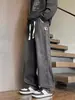 Jeans de perna reta plus size para homens, novo estilo coreano 2026, moderno, fashion, solto, versátil, calça longa casual para homens