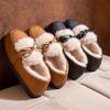 Pantuflas de Algodón Impermeables para Mujer Otoño e Invierno 2025 Nuevas para Casa Interior Suela Gruesa Cálidas Forradas de Felpa Talón de Bolsa Antideslizantes Zapatos de Algodón