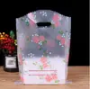 Joia pequena espessada fresca fofa salão de beleza plástico loja de roupas bolsa de mão embalagem manual sacola de presente de compras