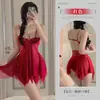 Lencería Sexy para Mujer de Lin Lin Ting, Malla Transparente, Camisola Atrevida y Caliente con Abertura en la Entrepierna, Ropa de Dormir Tallas Grandes 8013