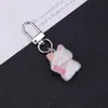 Gato de la Suerte con Terciopelo Tridimensional Gato de la Buena Suerte Cadena para Teléfono Móvil Colgante Lindo de Dibujos Animados Colgante de Gato Accesorios de Joyería Llavero