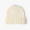 Gorro de Lana Grueso de Punto para Primavera y Otoño, Cálido, Protector de Orejas, Unisex, Transfronterizo, Versátil para Exteriores, Casual, Viajes