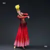 Nuevo Traje de Danza de Xinjiang para Adulta Danza Uigur Danza de Apertura Falda de Gran Oscilación Estilo Étnico Granada Performance