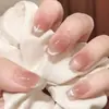 Uñas Portátiles en Caja Transparente al por Mayor para Tiendas Físicas, Parches para Uñas Artísticas, Pegatinas de Uñas Terminadas, Uñas Postizas Removibles