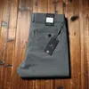 Estación europea pantalones finos de primavera y verano para hombre modal sarga sin planchar cómodos de algodón rectos holgados casuales