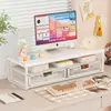 Suporte de Mesa com Gaveta, Multifuncional, Suporte Elevado e Estendido para Laptop, Suporte para Monitor