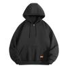 Sudadera de punto medio cepillada con cremallera y capucha para hombre, talla europea, importación europea, para primavera y otoño