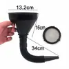 Embudo para repostar coche, embudo de filtro extendido manos libres, embudo para verter gasolina de motocicleta, fabricante de embudo de aceite de plástico de gran diámetro