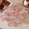 Pinza para el pelo de gel rosa con destellos, color sólido, pinza de tiburón para el pelo, accesorios para el pelo, estilo nuevo, elegante, versátil