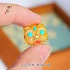 Tienda de Oro Puzuo Mismo Estilo Arena Dorada Accesorios DIY Rostro de Bestia Despertar del León Colgante de Passepartout Collar Estilo Chino Retro Cadena para Clavícula