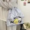 Bolsa Ita Japonesa Fofa de Estrela com Cordão Bolsa para Boneca Laço Grande Capacidade Versátil Mochila para Trabalho e Escola Bolsa Ita Feminina