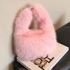 Bolso peludo para mujer, Nuevo bolso de moda con cadena cruzada Otoño/Invierno 2026, Bolso de mano de moda para mujer más vendido