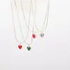 Collar de clavícula de moda con colgante de circonita exclusivo transfronterizo, diseño de corazón nuevo, todo-partido, para mujer, estación independiente
