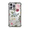 Novo Produto de Comércio Exterior: Design Floral Fresco Adequado para Capa de Celular Apple 17 Pro, Capa Macia Transparente Prateada Galvanizada para iPhone 15